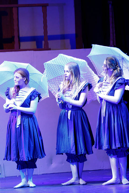 Bathing Belles costumes in blue from Addams Family